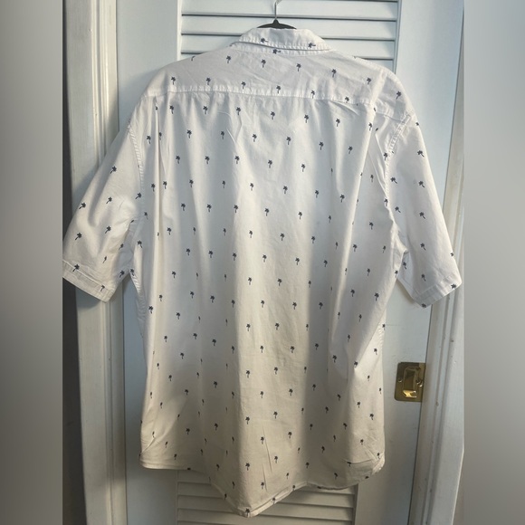 Jachs New York Poplin Stretch ButtonDown w/Navy Palm Trees XXL 2X - Picture 9 of 9